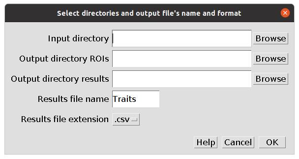 Dialog for directories selection