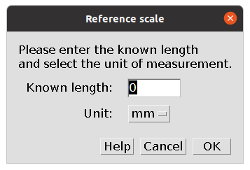 Reference scale dialog