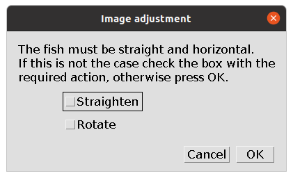 Dialog for image adjustment