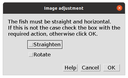 Dialog for image adjustment