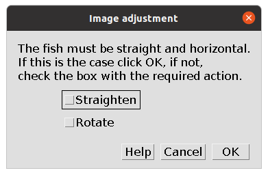 Dialog for image adjustment